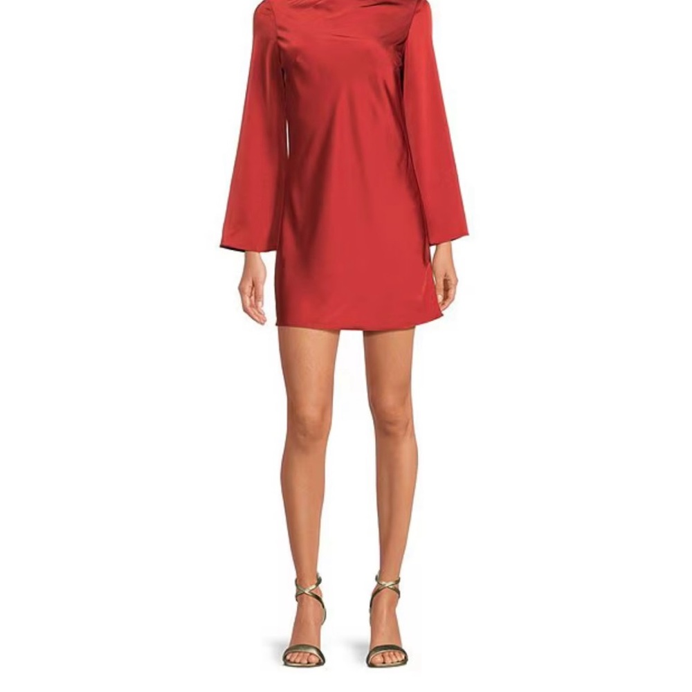 Gianni Bini Red Long Sleeve Dress